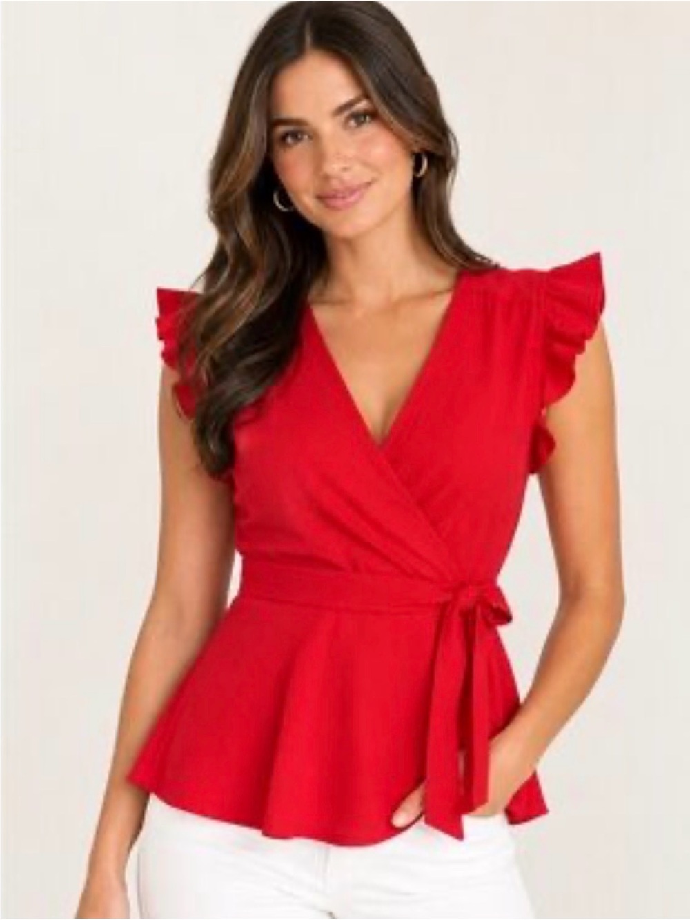 Monteau Wrap Peplum Women's Top
